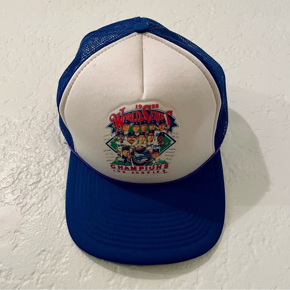 Vintage 1988 Los Angeles Dodgers World Series Champions Trucker Cap Hat